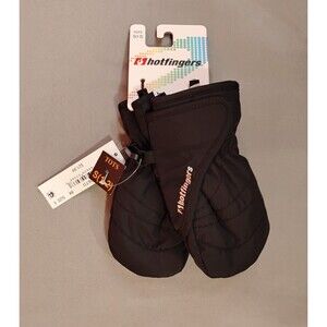 Toddler Hotfingers Zip n Slide Mittens Black Small 1-2